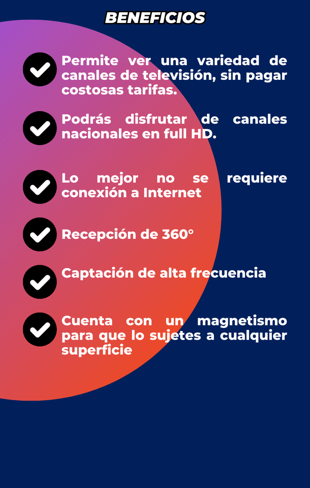 ANTENA  DE LARGO ALCANCE HD